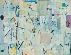 The Music Score by Yvonne Audette, 1967, oil on plywood, sold Nov 2023