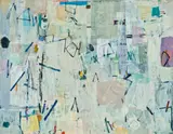 The Music Score by Yvonne Audette, 1967, oil on plywood, sold Nov 2023