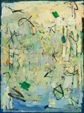 Space Symbols by Yvonne Audette, 1976 - 78, oil on composition board, sold Nov 2023