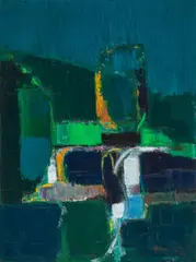Cascades by Guy Grey-Smith, 1976, oil and beeswax emulsion on gauze on composition board, sold Nov 2023