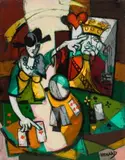 Le Doigt Dans L’Oeil by Claude Venard, oil on canvas, sold Nov 2023