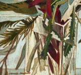 Vase by Cressida Campbell, 1999, watercolour on incised woodblock, sold Nov 2023