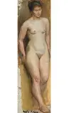 Standing Nude by Josephine Muntz Adams, oil on canvas on cardboard, sold Nov 2023