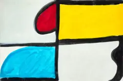 Untitled by Paddy Bedford, 2003, gouache on crescent board, sold Nov 2023