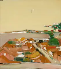 South Coast After The Rain by Brett Whiteley, 1984, oil and collage on canvas (with white oil on Perspex surface), sold Aug 2023