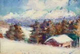 Snow In The Alps (Switzerland) by John Peter Russell, c.1912 - 15, watercolour on paper, sold Aug 2023