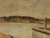 Northwood Point by Lloyd Rees, 1943, oil on canvas on board, offered Aug 2023
