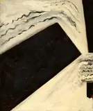 Floodgate I by Colin McCahon, 1964 - 65, oil on composition board, sold Aug 2023
