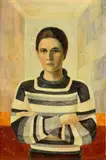 Portrait Of Elenor by Ludwig Hirschfeld-Mack, 1921, oil on cardboard, offered Aug 2023