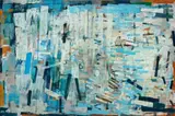 Tuscan Landscape by Yvonne Audette, 1959, oil on plywood (diptych), sold Aug 2023