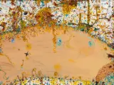 Life Upon The Golden River by John Olsen, 1990, oil on canvas, sold Aug 2023