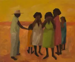 The Messenger by Sam Fullbrook, 1961, oil on canvas, offered Aug 2023
