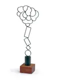 No. 266A, Cynthia by Robert Klippel, 1970, brazed steel geometric sections and synthetic polymer paint on original wooden base, sold May 2023
