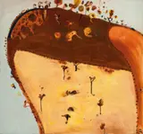 Wattle Pollen Time by John Olsen, 1974, oil on canvas, sold May 2023