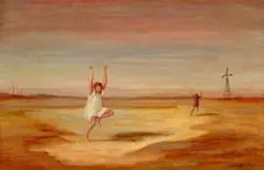 Children Dancing by Russell Drysdale, 1950, oil on canvas, sold May 2023