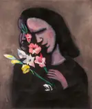 Gladioli by Charles Blackman, c.1964, oil on canvas, sold May 2023