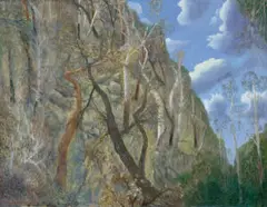 Sun And Light Rain Numinbah by William Robinson, 2004, oil on linen, sold May 2023