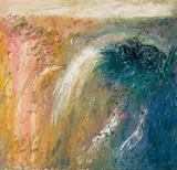 Nebuchadnezzar, Rainbow And Waterfall by Arthur Boyd, 1967, oil on canvas, sold May 2023