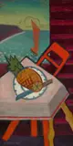 Bayside Still Life With Pineapple by Eveline Winifred Syme, oil on canvas, sold May 2023