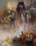 Images For A Darkening Time by James Gleeson, 2003, oil on canvas, sold May 2023
