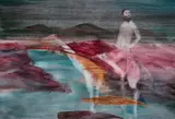 Burke And Camel by Sidney Nolan, 1966, Ripolin enamel on paper on board, sold May 2023
