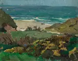 Guéthary (Basses-Pyrénées) by Bessie Davidson, 1948, oil on panel, sold May 2023