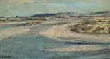 River Omega, New South Wales by Tom Roberts, 1901, oil on wood panel, sold May 2023