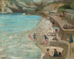 Beach At Newquay by Charles Conder, c.1906, oil on canvas, offered May 2023