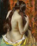 The Plaits by Janet Agnes Cumbrae Stewart, 1925, pastel on paper, sold May 2023