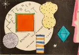 Laternenfest Bauhaus Sonnwend Weimar by Oskar Schlemmer, 1922, colour lithograph and ink on card, sold May 2023