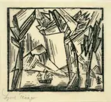Tahiti by Lyonel Feininger, 1920, from the portfolio 12 WOODCUTS BY LYONEL FEININGER, sold May 2023