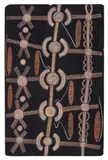 Untitled (Ceremony) by Anatjari No. III Tjakamarra, 1972, synthetic polymer powder paint on composition board, sold Mar 2023