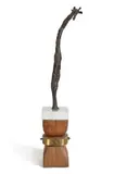 Giraffe No. 1 by Brett Whiteley, 1964 – 65, bronze on marble plinth mounted on carved wood and brass base, sold Dec 2022