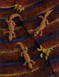 Ngakaydjil (Lizards) by Lin Onus, c.1993, gouache on illustration board, sold Dec 2022