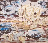 Peking Walls by Ian Fairweather, 1945 – 46, gouache and pencil on paper, sold Dec 2022
