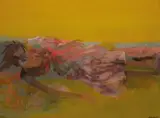 Sleeping Lubra by John Molvig, 1958, oil on composition board, sold Dec 2022