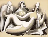 The Pearl by Alexander Archipenko, graphite, ink, coloured pencil and gouache on card, sold Dec 2022