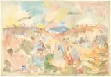 Olinda Hill From Foster’S Garden, Summer by Fred Williams, 1961, watercolour on paper, sold Dec 2022