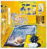 The Cat by Brett Whiteley, 1980, offset lithograph, sold Dec 2022