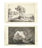 Sketchbook Of Views In Italy by John Hippisley Glover, c.1849, bound sketchbook with 39 sketches pencil, pen, ink and wash on paper, sold Dec 2022