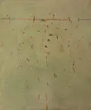 Lysterfield Landscape by Fred Williams, 1968 – 69, oil on canvas, sold Sep 2022