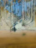 Cleft Riverbank With Bush And Fern by Arthur Boyd, 1976, oil on copper, sold Sep 2022