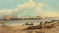 Port Adelaide by S. T. Gill, 1848, watercolour on paper, sold Sep 2022