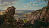 Mount Arapiles Towards The Grampians by Eugene von Guerard, 1870, oil on academy board, sold Sep 2022