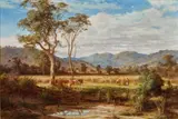 Bacchus Marsh Pasture by Louis Buvelot, 1876, oil on canvas, sold Sep 2022