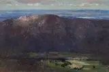 Boronia Peak And Stawell by Arthur Streeton, 1920, oil on canvas, sold Sep 2022