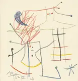Sans Titre by Joan Miró, 1963, wax crayon on paper, sold Sep 2022