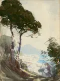 Naples by Arthur Streeton, c.1898, watercolour on paper, sold Sep 2022