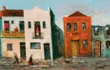 Paddington Street Scene by Sali Herman, oil on canvas, offered Sep 2022