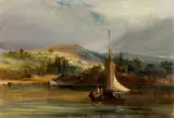 TAHLEE, PORT STEPHENS, NSW, 1841 or by Conrad Martens, 1842, oil on canvas, sold Jul 2022